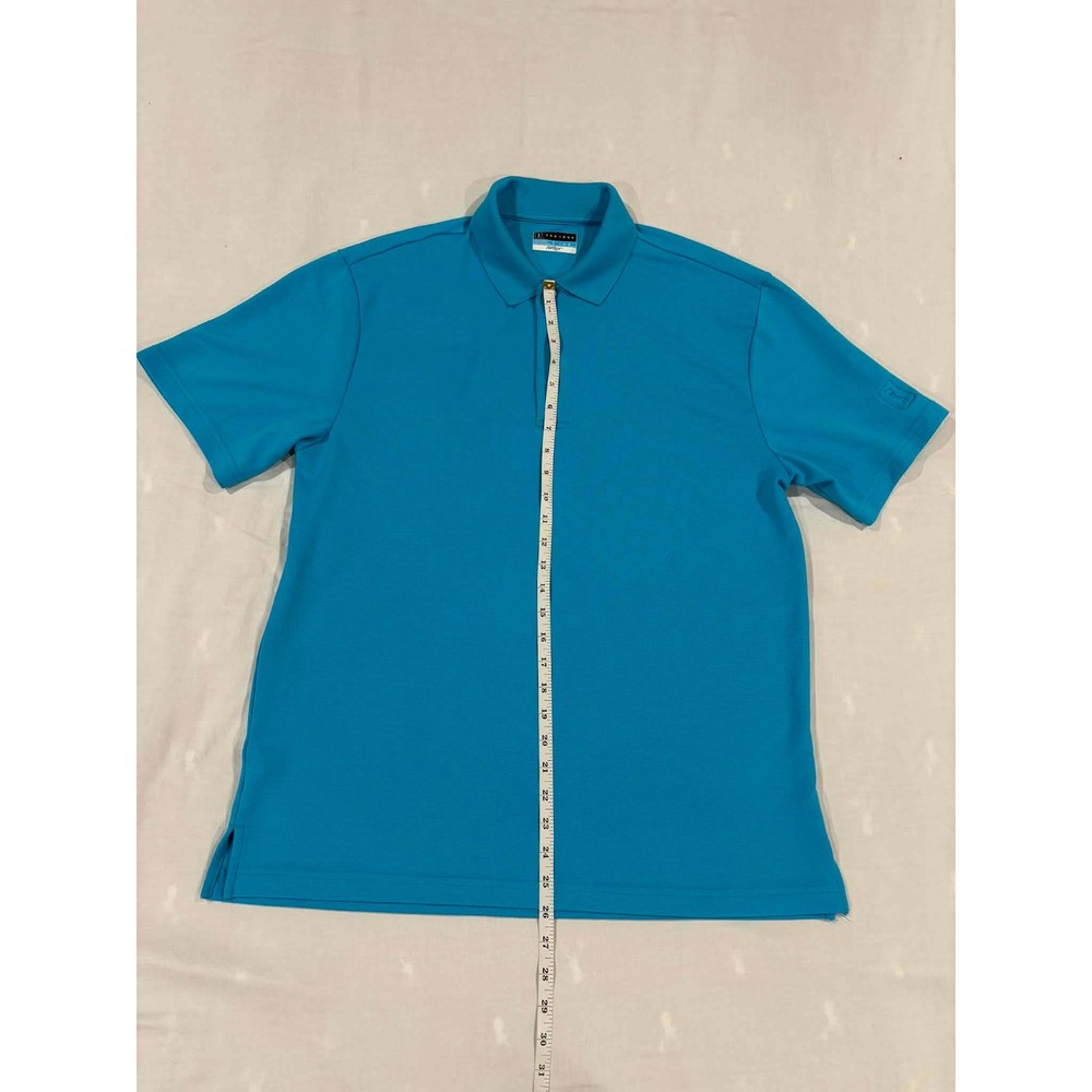PGA TOUR Airflux Golf Polo Shirt Blue Short Sleeve Performance Mens L G - Picture 11 of 13